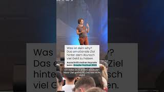 Madame Moneypenny  Was ist dein WHY Meine Keynote beim Greator Festival 2023 [upl. by Legnalos]