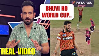 Irfan Pathan reacts on Bhuvneshwar Kumar and SRH winning the match in last over against RR  SRHvsRR [upl. by Anidem124]