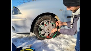 Como poner cadenas de nieve Borrasca Filomena  How to put snow chains [upl. by Asyram860]