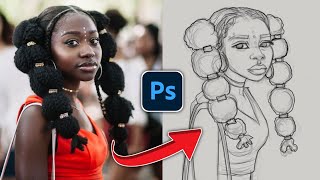 HOW TO DRAW STYLIZE CHARACTER ON PHOTOSHOP [upl. by Gnil]