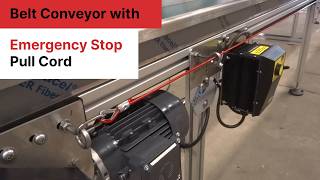 Belt Conveyor with Emergency Stop Pull Cord  High Safety – Royal Conveyor Solutions [upl. by Ossie]