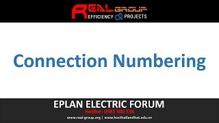 Connection Numbering  EPLAN Education [upl. by Naic475]