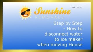 Step by Step  How to disconnect water to ice maker fridge moving house checklist [upl. by Sillihp]