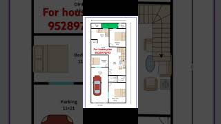 24×55 house plan2bhk houseplan home 2dhomedesignplandrawing [upl. by Low]