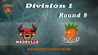 Atlasbasket  Div 1Round 9  MAD BULLS vs BASHOCK [upl. by Notsle354]