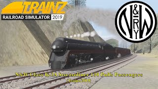 NampW Class K2A Streamliner 130 Pulls Passengers Trainz 2019 [upl. by Tcideneb]