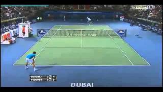 Roger Federer vs Tomas Berdych ATP Semifinals Dubai Tennis 2013 [upl. by Siravaj677]