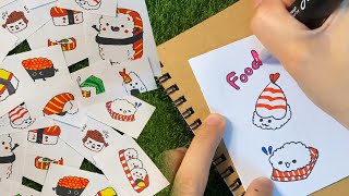 Cách Vẽ Stiker Đồ Ăn Đơn Giản  Fast Food Doodles  Doodle Art [upl. by Cirle]