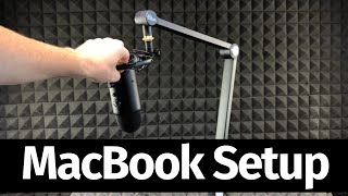 Yeticaster Boom Arm amp Microphone Set Up with MacBook [upl. by Aleusnoc609]