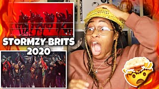 AMERICAN REACTS TO STORMZY LIVE AT THE BRITS 2020 Heavy is the Head amp Anybody  🔥😭  Favour [upl. by Lelia938]