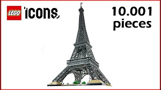 LEGO ICONS 10307 Eiffel Tower Speed Build  Over 10000 Pieces  Tallest LEGO set Ever [upl. by Olzsal]