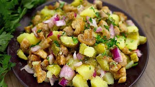 Kartoffelsalat mit Pilzen Einfach und lecker [upl. by Yssor]