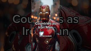 Countries as iron man 😍 shorts [upl. by Yelrac]