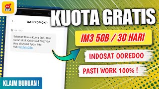 🟢 Work 100 Cara Mendapatkan Kuota Gratis Im3 5GB  Kuota Gratis Indosat 2024 [upl. by Shurlock]