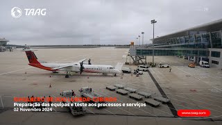 Simulacro de voo LuandaCabinda no Aeroporto Internacional de Luanda Dr António Agostinho Neto [upl. by Ardella]