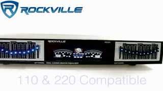 Rockville REQ20 19quot RackMount Dual 10 Band Professional Graphic EQ With Dual VU Meters [upl. by Stichter118]