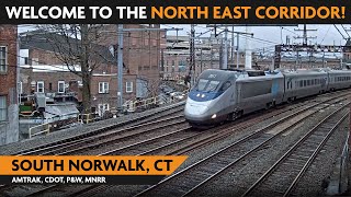 Norwalk SoNo Tower Connecticut USA  Virtual Railfan LIVE [upl. by Syl637]