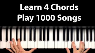 EASY  Learn 4 Chords Play 1000 Songs [upl. by Whitford649]