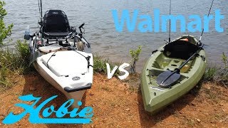 Hobie vs Walmart KAYAK Fishing Challenge Which is Better [upl. by Nilrah]