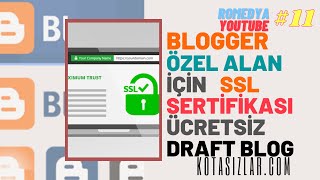 Blogger Ücretsiz Alan Adı İçin SSL Sertifikası 2021 11 [upl. by Lletram]