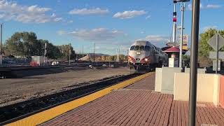 New Mexico rail runner arrives at belen train station non yt shorts version [upl. by Llerrehs]