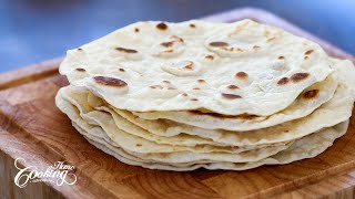 Homemade Flour Tortillas  Easy and Quick Recipe [upl. by Nahc]