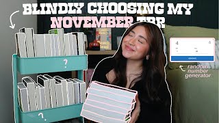 BLINDLY choosing my NOVEMBER TBR 📚🍁💫 [upl. by Gaelan]