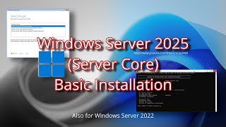 Windows Server 2025 Core  Basic Installation [upl. by Gravante]