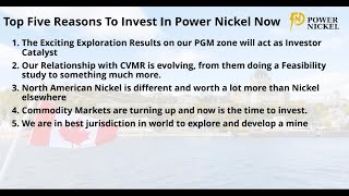 Terry Lynch CEO of Power Nickel Presents Top 5 reasons to invest [upl. by Selden]