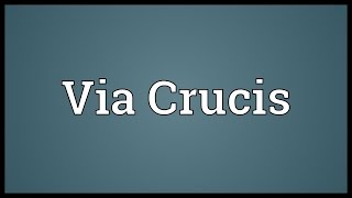 Via Crucis Meaning [upl. by Eilrahs]