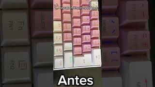 Keycaps redragon crystal black gaming redragon gamer teclado setup keycap [upl. by Adnauqahs]