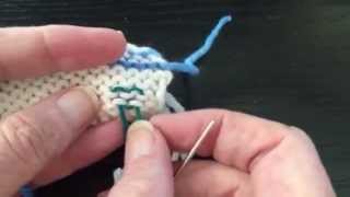 How to Knit  Weaving in Ends in Stockinette Stitch [upl. by Namijneb]