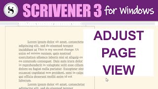 Scrivener 3 for Windows How to Customise Page View [upl. by Peckham]