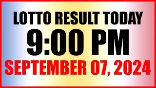 Lotto Result Today 9pm Draw September 7 2024 Swertres Ez2 Pcso [upl. by Clarabelle]