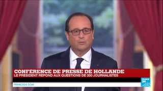 REPLAY  retrouvez la conférence de presse de François Hollande en intégralité [upl. by Bena518]