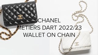 CHANEL METIERS DART COLLECTION 202223 ❤️ CHANEL WALLET ON CHAIN [upl. by Giustina186]