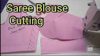 saree blouse cutting tutorial for beginners malayalam blouse cutting easy method with theory [upl. by Giark]