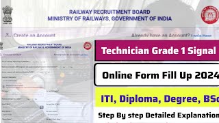 RRB Technician Grade I Signal 2024 online form fill up tamil [upl. by Ahtael198]