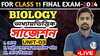 Class 11 Biology FINAL Suggestion 2024  Unit03 [upl. by Auohs]