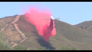 California battles fires with quotfire planequot [upl. by Brinkema105]