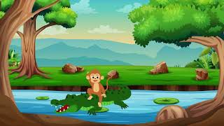 The Clever Monkey and the Crooked Crocodile  Story  Pixel Kids Play and Learn  pixelkidstvlive [upl. by Caressa984]