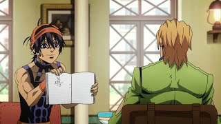 Narancia and Fugo math scene except that narancia did his corrections [upl. by Darom]