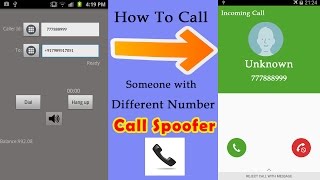 Call Someone with Different Number 2017  Prank Calls  Fake Caller ID  Android App Call Spoofer [upl. by Ushijima]