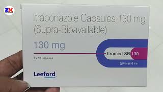 Itromed SB 130 Capsule  Itraconazole Capsule 130mg Supra Bioavailable  Itromed SB Capsule Uses [upl. by Enitselec579]