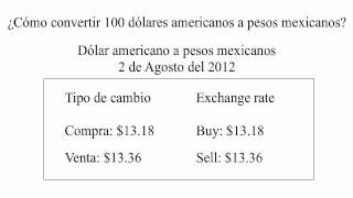 ¿Cómo convertir de dólares americanos a pesos mexicanos [upl. by Dolloff205]