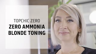 Zero Ammonia Blonde Hair Color Toning Service Tutorial  Topchic Zero  Goldwell Education Plus [upl. by Daniels695]