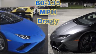 Huracan Evo vs Huracan Evo RWD 60130 mph [upl. by Hadihsar301]