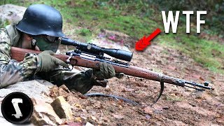 Real Wartime Mauser Kar98k to Airsoft Gun Conversion in ACTION [upl. by Akerehs]