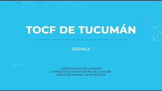 TOCF Tucumán  Causa Cerisola [upl. by Godliman]