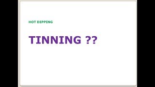 TINNING PROCESS II HOT DIPPING METHOD ENGLISHHINDI [upl. by Ttesil]